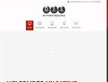Tablet Screenshot of mypatentresource.com